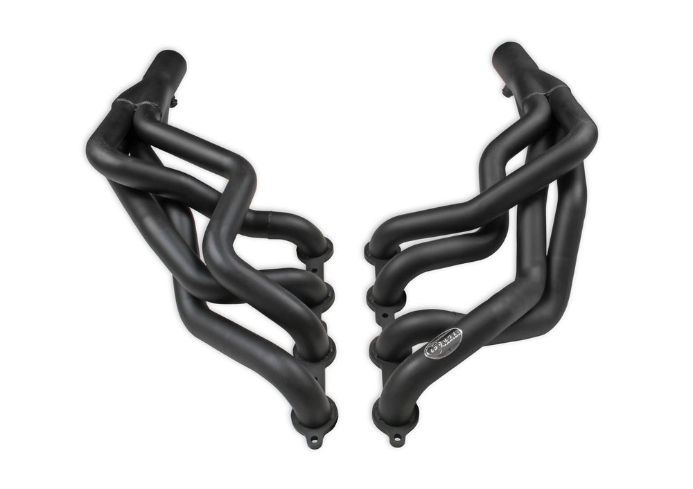 Long Tube Headers Painted 1967-1969 Camaro, 1968-1972 X-Body W, LS Motor Tube Size 1 7, 8 Collector Size 3 Inch Port Shape Round Hooker BlackHeart