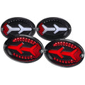 LED TAIL LIGHTS MATTE BLACK HOUSING CLEAR LENS WHITE LED BAR