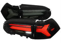 LED TAIL LIGHTS SEQUENTIAL TURN SIGNAL WITH GLOSSY BLACK HOUSING AND DARK SMOKED LENS - RED LED BAR