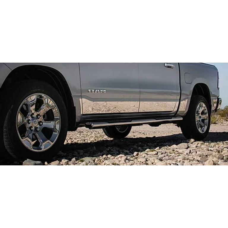 19C SILVERADO/SIERRA 1500 CREW CAB 5.8FT 8 PC ROCKER PANEL MOLDING KIT 5IN WIDE STAINLESS STEEL