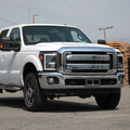 LED LIGHT BAR HEADLIGHTS WITH MATTE BLACK HOUSING AND CLEAR LENS - USES STOCK BULBS - LIGHTING EFFECT