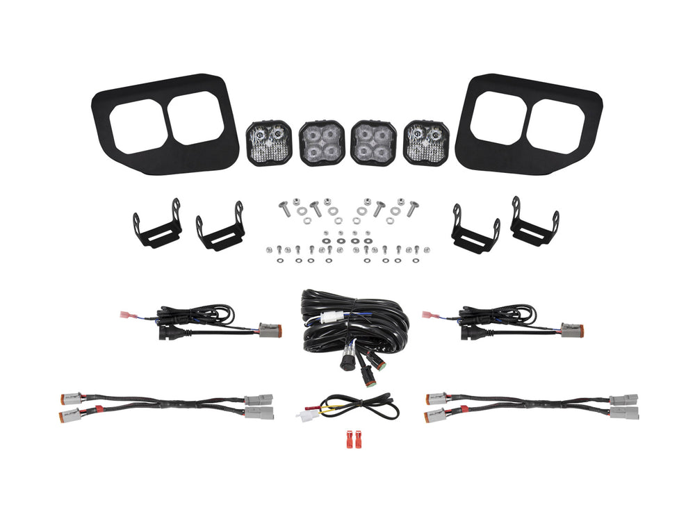 2022 FORD SUPER DUTY SS3 LED FOG POCKET KIT WHITE SPORT (PAIR L/R)