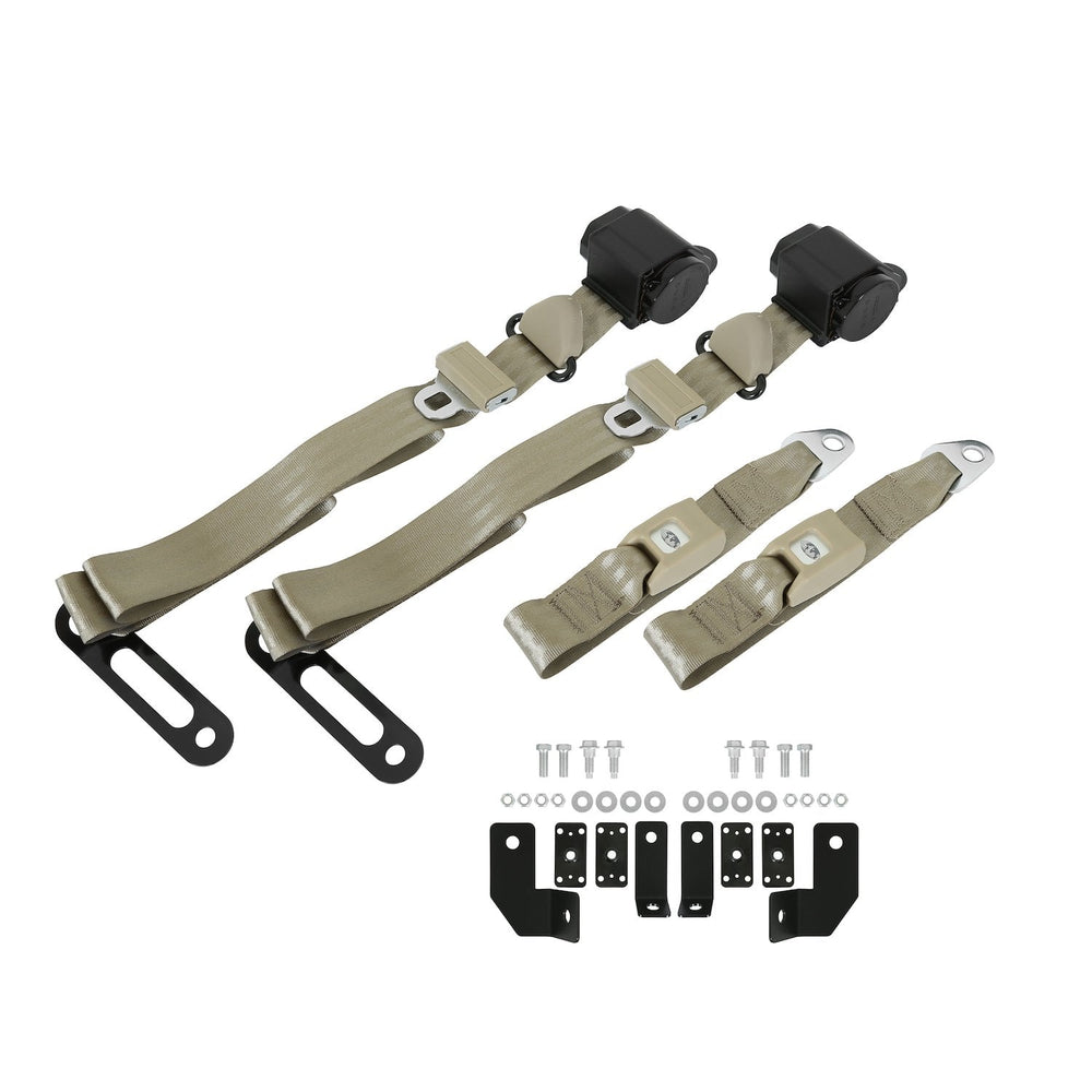 6066 CHEVY/GMC TRUCK BROTHERS TRUCKS SEAT BELT KIT 3PT TAN