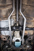 Crossmember Back Without X-Pipe Exhaust System 70-71 GTO 68-72 442 Split Rear Dual Exit 2.5 in Intermediate Tail Pipe Hardware Incl Muffler And Tip Not Incl Natural 409 Stainless Steel Pypes Exhaust