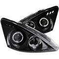 0004 FOCUS PROJECTOR HALO BLACK CLEAR WITH LED HEADLIGHTS