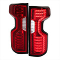 20-22 2500 HD AND 3500 HD LED TAIL LIGHTS CHROME HOUSING AND RED LENS