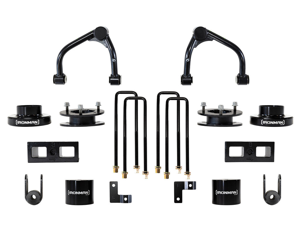 19C SILVERADO/SIERRA 1500 4IN LIFT & LEVEL KIT(FRON 4IN/REAR 3IN)(MULTI LEAF SPRINGS)