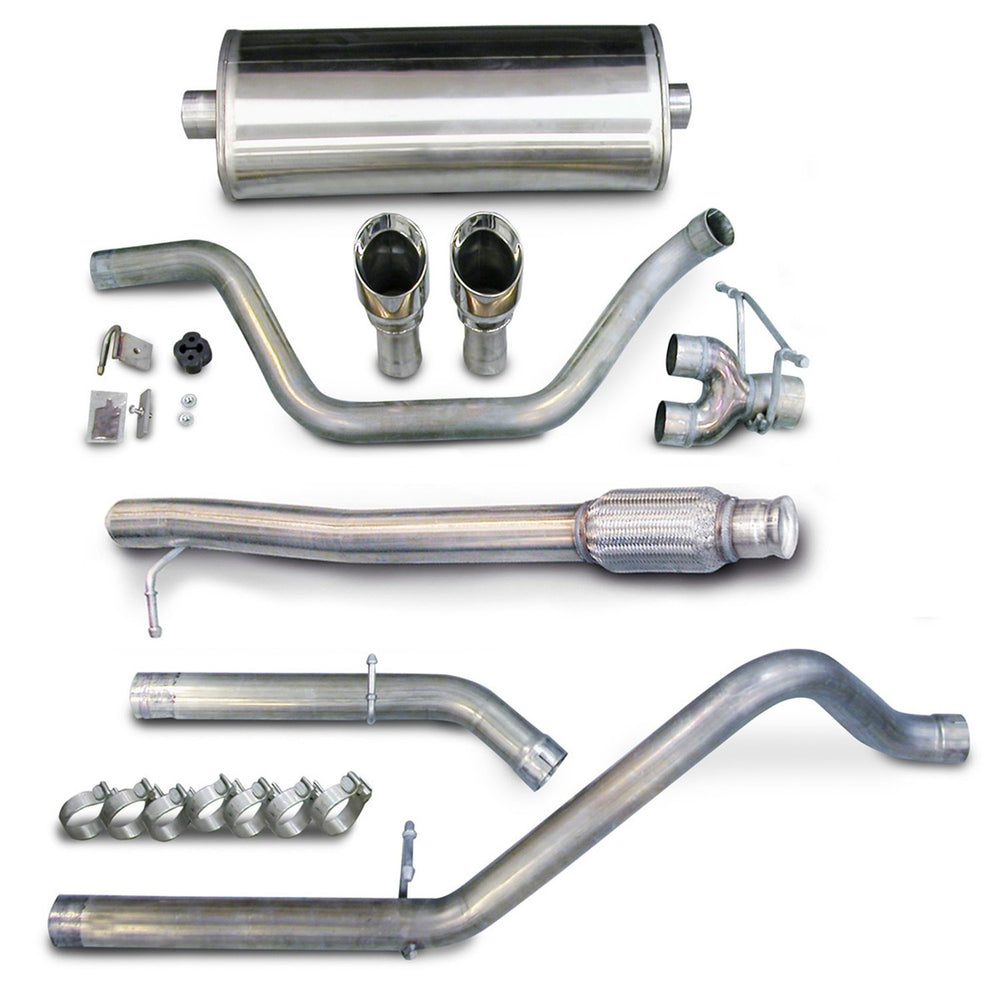 3.0 Inch Cat-Back Sport Dual Rear Exit Exhaust 4.0 Inch Polished Tips 09-13 Silverado Sierra 1500 Re