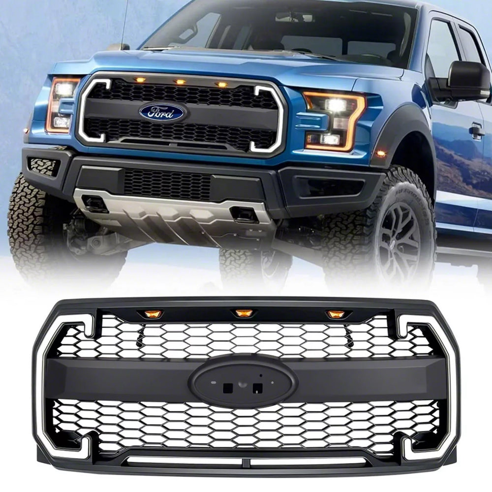 MESH GRILLE W/DRL & TURN SIGNAL LIG