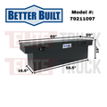 70IN SINGLE LID DEEP MATTE BLACK SEC