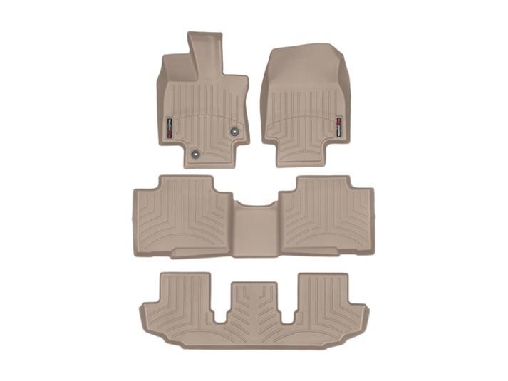 WeatherTech Tan Front Rear and Rear Floorliners Fits -20-25 Highlander 451609-1-2-3