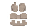 WeatherTech Tan Front Rear and Rear Floorliners Fits -20-25 Highlander 451609-1-2-3