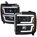 2500HD 3500HD PROJECTOR HEADLIGHTS MATTE BLACK HOUSING CLEAR LENS