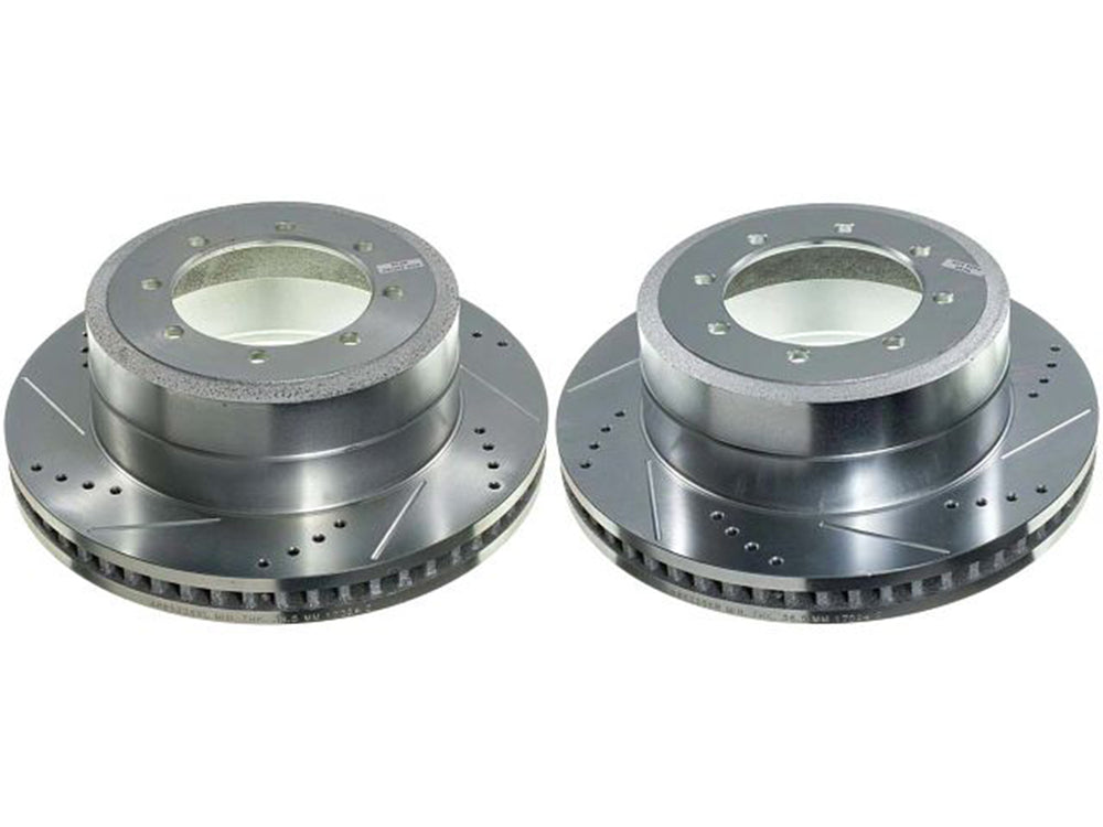 Power Stop 23-24 Ford F-350 Super Duty Rear Drilled & Slotted Rotors