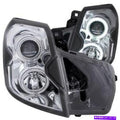 0307 CTS PROJECTOR HALO CHROME CLEAR CCFL HEADLIGHTS DRIVER/PASSENGER