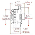 ALT FORD 3G POLISH 155A 6 GRV PULLEY SMALL FRAME STR MTG 1 WIRE