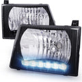 EURO HEADLIGHT BLACK HOUSING WITH L