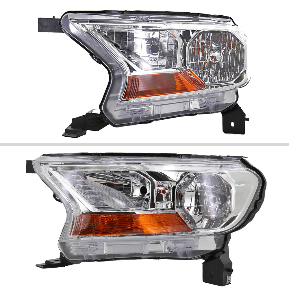 XL XLT MODELS OE STYLE HALOGEN HEADLIGHTS WITH CHROME HOUSING AND CLEAR LENS - DOES NOT FIT LARIAT MODELS OR LED DAY TIME RUNNING HEADLIGHT MODELS - FIT HALOGEN MODELS ONLY