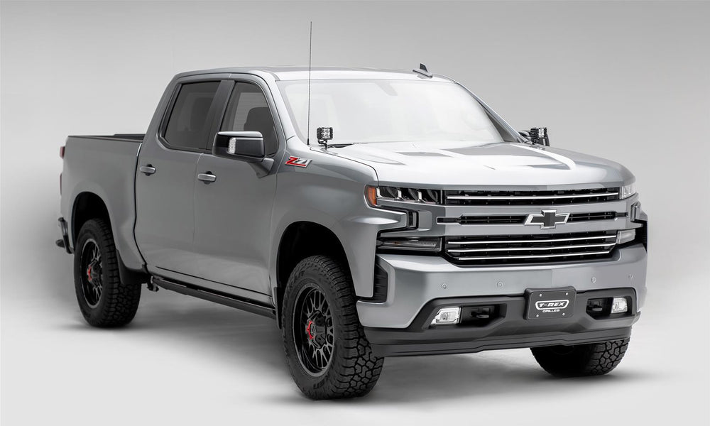 1922 SILVERADO 1500 TRAILBOSS/RST/LT BILLET GRILLE HORIZONTAL ROUND BRUSHED ALUMINUM 4 PC OVERLAY