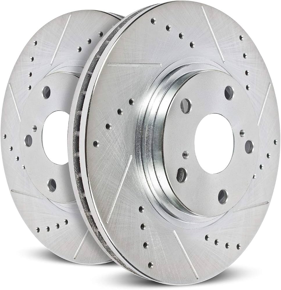 Drilled & Slotted Rear Brake Rotor Pair