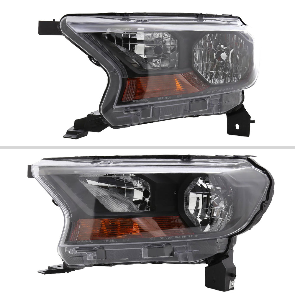 XL XLT MODELS OE STYLE HALOGEN HEADLIGHTS WITH CHROME HOUSING AND CLEAR LENS - DOES NOT FIT LARIAT MODELS OR LED DAY TIME RUNNING HEADLIGHT MODELS - FIT HALOGEN MODELS ONLY