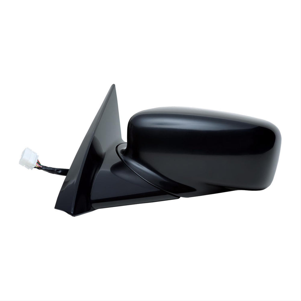 0408 ACURA TL LH HEATED POWER FOLDAWAY OE MIRROR BLACK PTM W/ MEMORY BLUE LENS