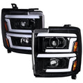 2500HD 3500HD PROJECTOR HEADLIGHTS GLOSS BLACK HOUSING CLEAR LENS
