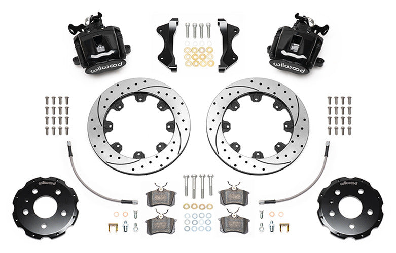 Wilwood 03-08 Audi A4 Caliper-Combination Parking Brake Rear 12.19 Rotor - Black