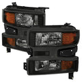 1500 OE HEADLIGHTS HALOGEN MODELS BLACK HOUSING SMOKED LENS - NO BULBS INCLUDED
