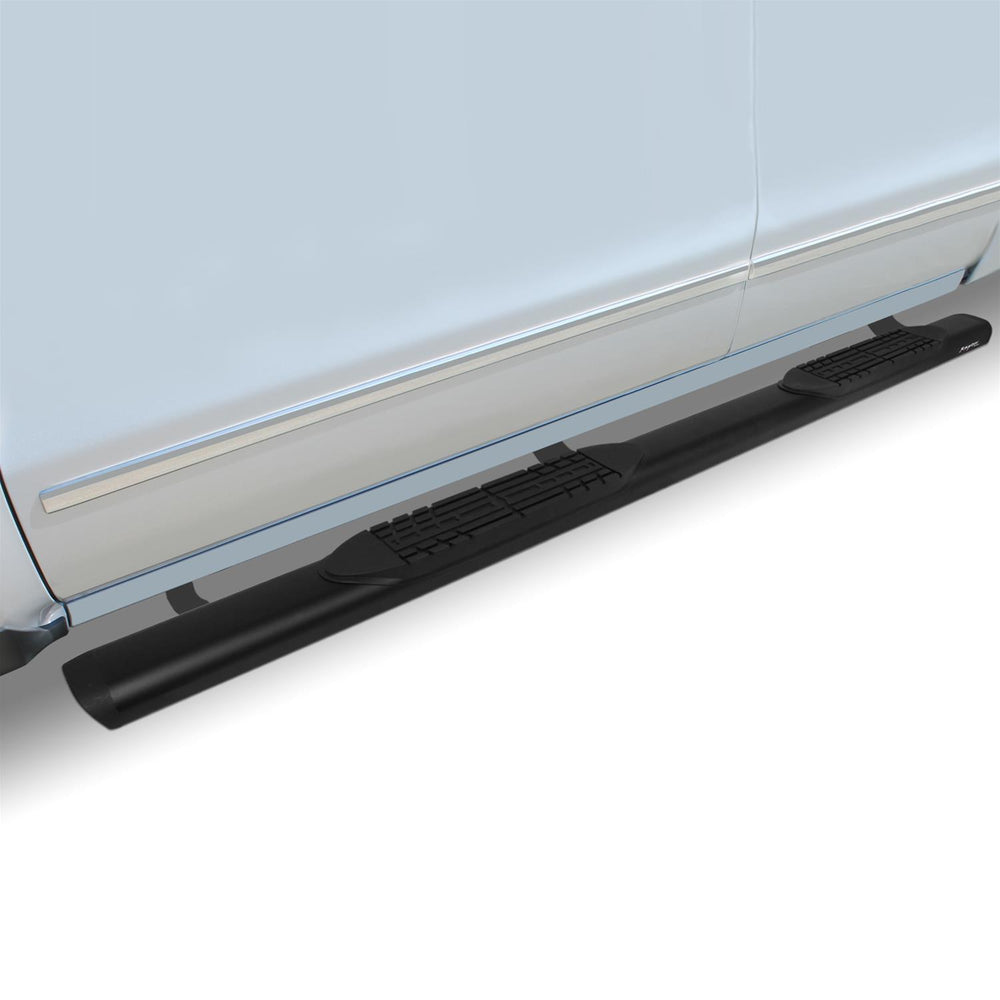 19C SILVERADO/SIERRA 1500 DOUBLE CAB 5IN BLK TXT ALUM OVAL STEP BARS