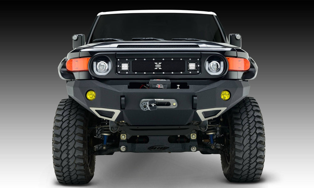 0713 FJ CRUISER BLACK STUDDED TORCH SERIES LED GRILLE W/(2)3IN CUBES LED LIGHTS