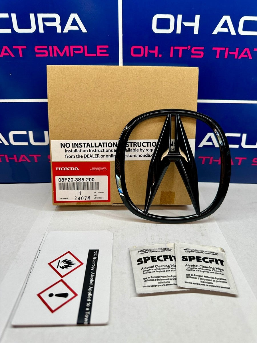 Genuine Acura 2023 Integra A-Spec Gloss Black Acura Emblem (Front)