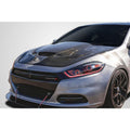 2013-2016 Dodge Dart Carbon Creations Hellcat Look Hood - 1 Piece