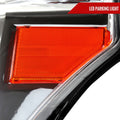 HEADLIGHTS WITH LED BAR CHROME HOUSING AND CLEAR LENS