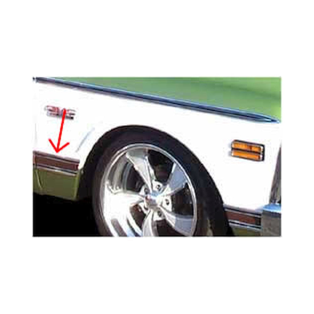 69-72 CHVY FENDER MOLDING OF WHEEL-BLK