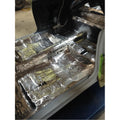 FLOOR PAN CUSTOM INSULATION KIT POLYMER BLACK BACKING SILVER