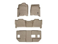 WeatherTech Tan Front Rear and Rear Floorliners Fits -20-26 Ascent 451475-1-4-3