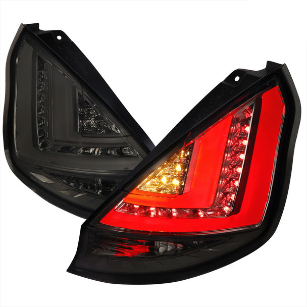 LED TAIL LIGHTS CHROME HOUSING LIGHT SMOKED LENS