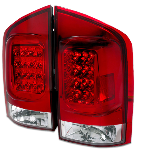1500 2500 3500 FULL LED BAR TAIL LIGHT MATTE BLACK HOUSING SMOKED LENS RED LED BAR