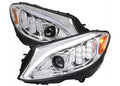 W205 LED PROJECTOR HEADLIGHTS CHROME HOUSING AND CLEAR LENS - SEQUENTIAL TURN SIGNAL - HALOGEN MODELS ONLY