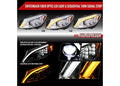 W205 LED PROJECTOR HEADLIGHTS CHROME HOUSING AND CLEAR LENS - SEQUENTIAL TURN SIGNAL - HALOGEN MODELS ONLY