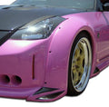 2003-2008 Nissan 350Z Z33 Duraflex Vader 3 Wide Body Front Fender Flares - 2 Piece