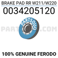 Rear Disc Brake Pad Set