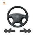 Custom-Fit Hand-Stitched PU Leather Steering Wheel Cover