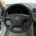 Custom-Fit Hand-Stitched PU Leather Steering Wheel Cover