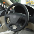 Custom-Fit Hand-Stitched PU Leather Steering Wheel Cover