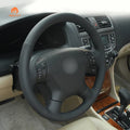 Custom-Fit Hand-Stitched PU Leather Steering Wheel Cover
