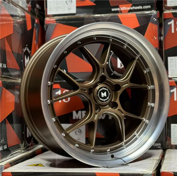 MFL1 18x8.5 Matte Bronze Machined Lip Wheel