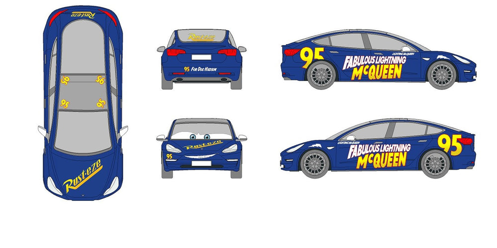 Lightning McQueen Wrap Vinyl Graphics