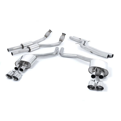 Non-Resonated Cat-Back Exhaust System w/ Quad GT100 Tips